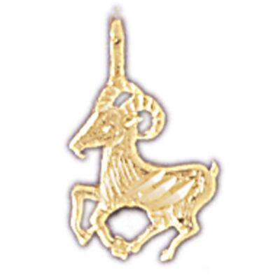 Aries Zodiac Sign Charm Pendant 14k Gold (0.5 Grams)