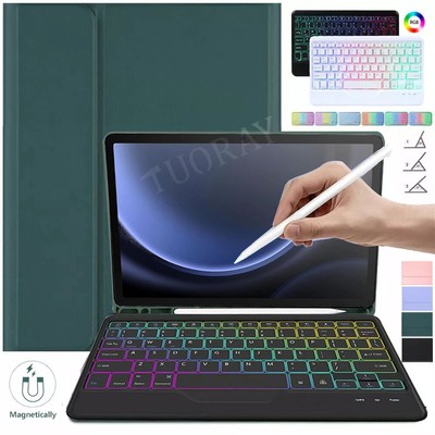 For Samsung Galaxy Tab A9+/A9 Plus 11'' inch Tablet Backlit Keyboard Case Mouse