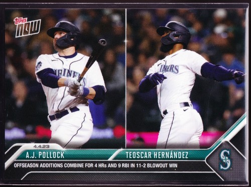 2023 Topps Now 53 AJ Pollock / Teoscar Hernández