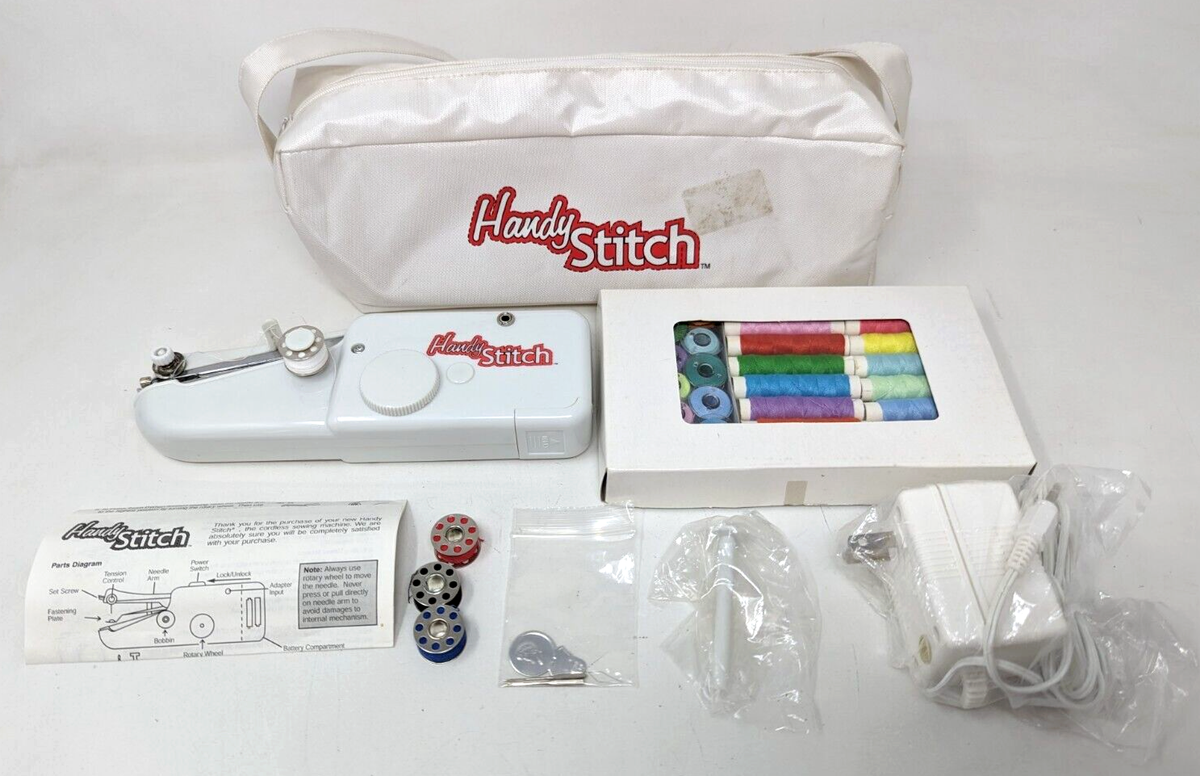 Vintage Idea Village Handy Stitch White Handheld Portable Battery