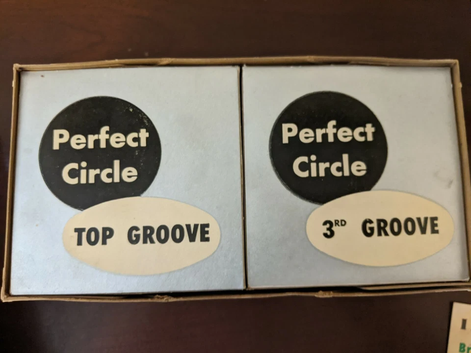 CONJUNTOS DE ANILLOS DE PISTÓN MERCURY MEK-6149-A Perfect Circle 1953-1954 y caja de colección Foto 2 de 4