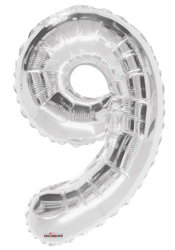 NUMBER BALLOONS, SILVER SHAPE NUMBER FOIL BALLOON 34 INCH. - Picture 11 of 31