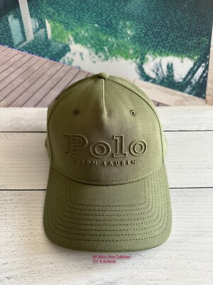 Polo Ralph Lauren Men Olive Green Double Knit Jacquard Ball Cap | eBay