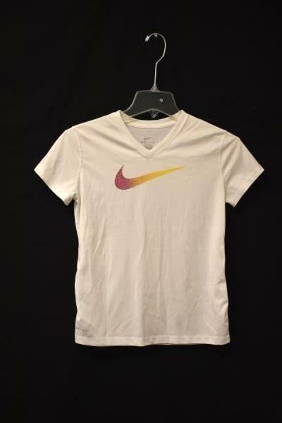 Dri-Fit T-Shirt Nike Logo Ombre Pink Yellow White 100% Polyester Girl's Sz L | eBay