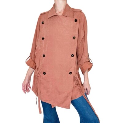 NWT Listicle Orange Utility Minimalist Oversized Jacket