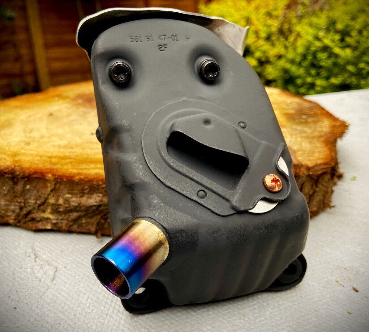 AUMEL Staffa Supporto Scarico Marmitta Con Kit Bulloni Per Motosega Husqvarna 288 Sostituisce 501 81 79-01 - Foto 2