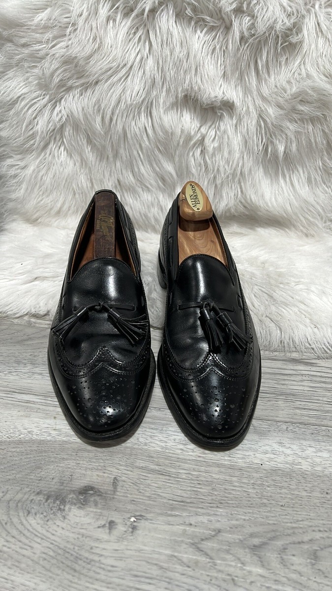 Men\'s Dress‎ Shoes Allen Edmonds Manchester Tassel Loafer Sz 9.5 R Black Leather Allen Edmonds Manchester 9.5 Black Tassel Loafers Men main image 2