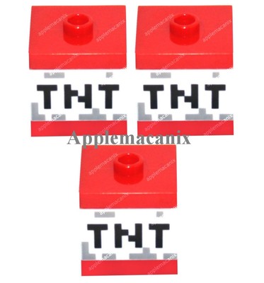 New Lego Minecraft 3 Tnt Dynamite Blocks The Cave Mine Box Ebay