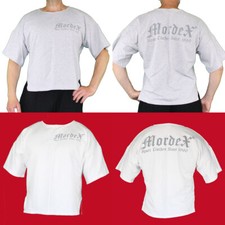MORDEX BW T-Shirt fürs Bodybuilding, Gym, Fitness, Sport und Freizeit, hell