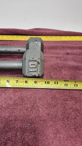 Barbell Cast Iron Hex Dumbbell Weight Set Two (2) 10 lb Each- Work Out, Lifting - Picture 6 of 6