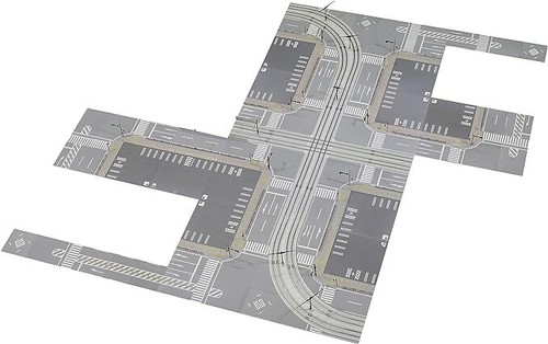 KATO N Gauge 40-812 TV2 UNITRAM Figure-Eight Crossing Expansion Set - Picture 3 of 3