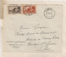 22C2580 MARCOPHILIE enveloppe de SARREBRUCK   pour PARIS  1932