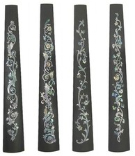 Solid ebony 4/4 Viola fingerboard, tailpiece,chinrest, peg,1 set,VIA