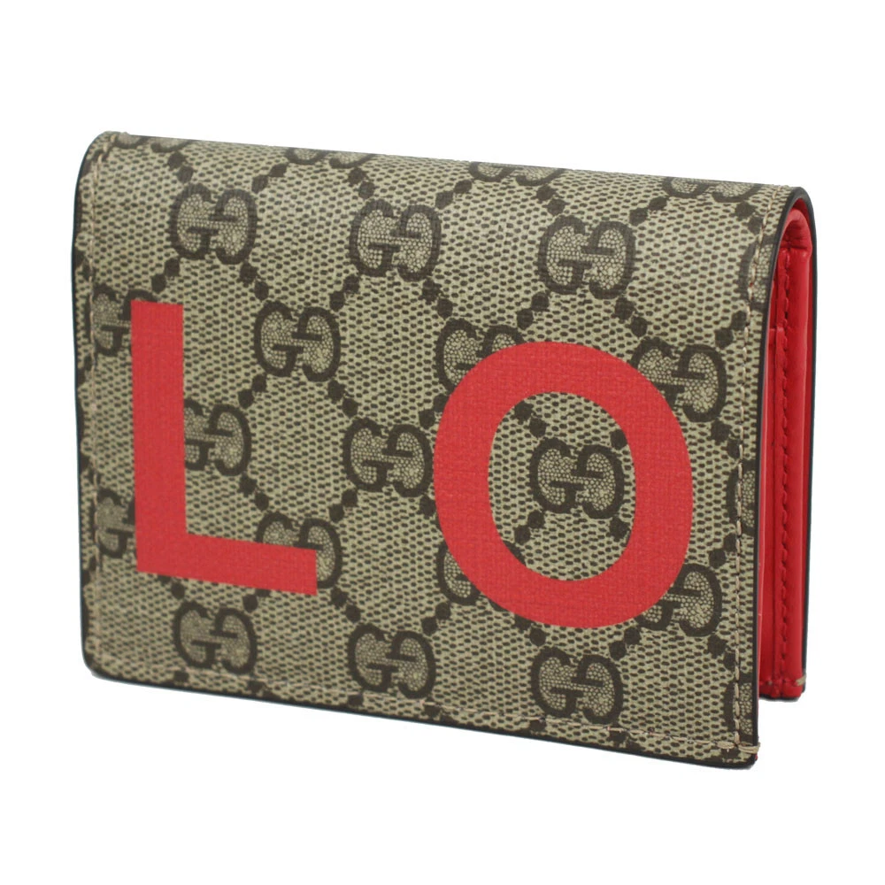 BRAND NEW GUCCI LOVE GG SUPREME MINI BIFOLD WALLET 677609