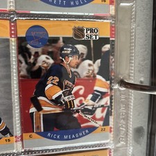 1990-91 Pro Set Hockey Card Rick Meagher St. Louis Blues #267