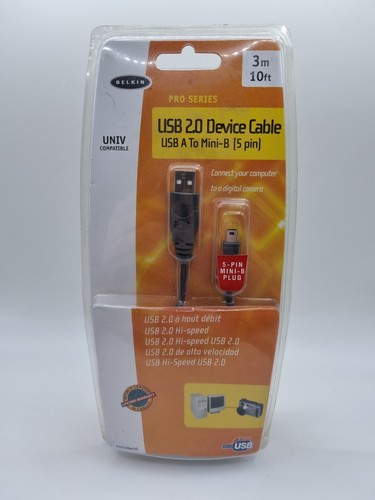 Belkin Pro Series Hi-Speed USB 2.0 Device Cable 1.8m 480Mbp for Printer Scanner