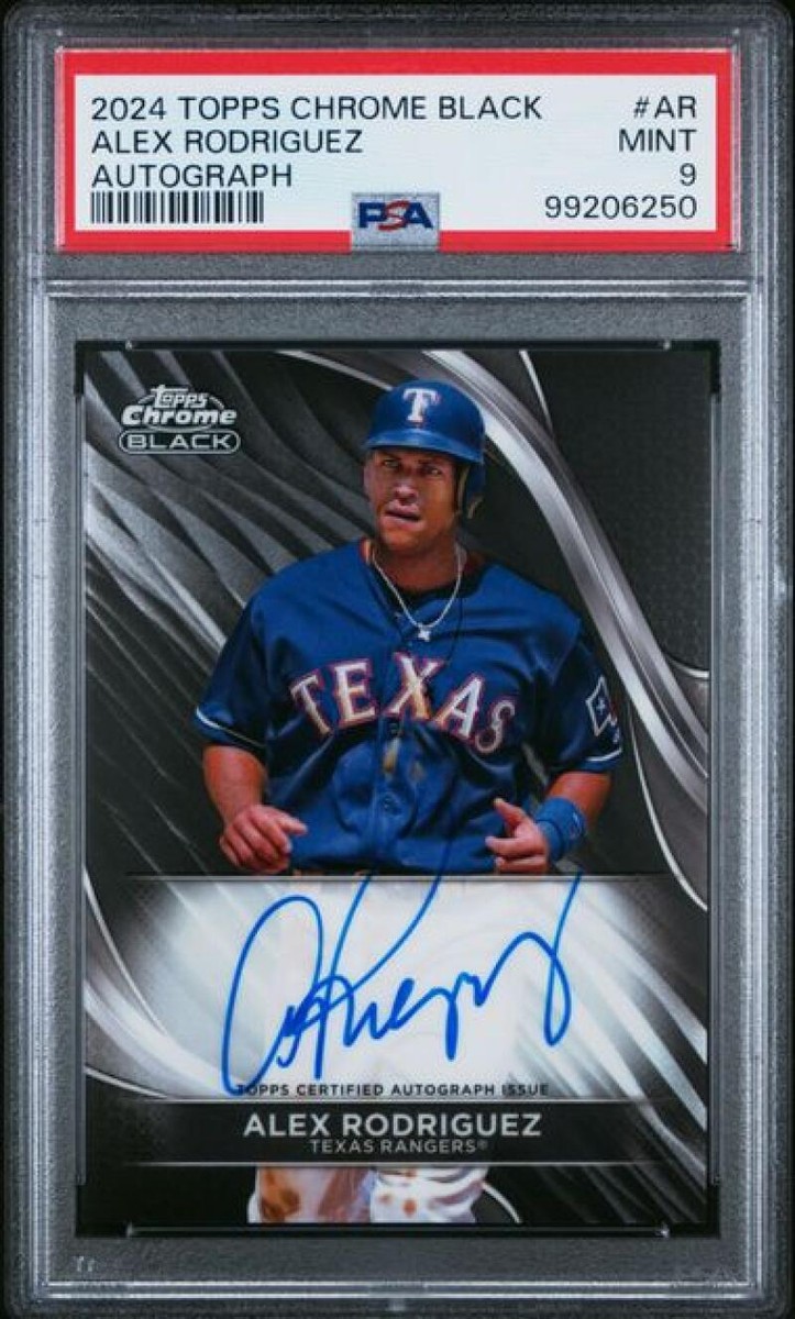 2024 Topps Chrome Black #CBA-AR Alex Rodriguez PSA 9 MINT Auto
