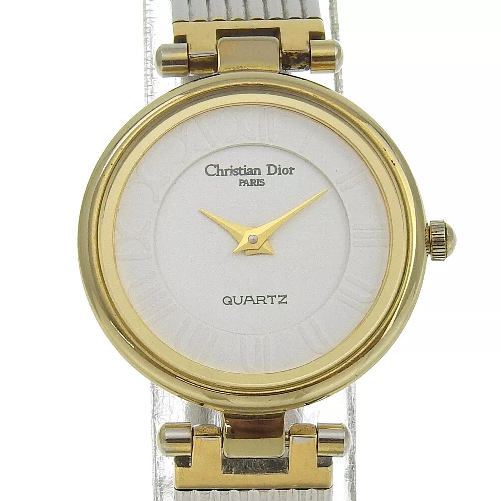 Dior 4715032 Watches WhiteDial Stainless Steel/Plated Gold Quartz Analog d...