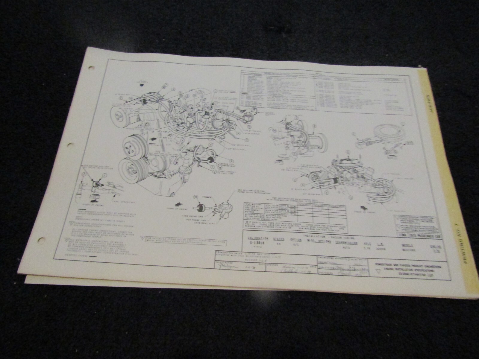 1978 FORD MUSTANG 2.3L AUTOMATIC TRANSMISSION VACUUM SCHEMATIC MANUAL ...