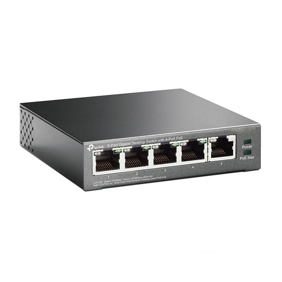 5-Port 10/100/1000Mbps Gigabit Network Ethernet Desktop Switch POE PC Laptop - Image 2 of 4
