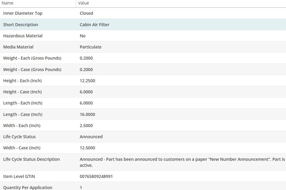 Filtro de aire de cabina WIX para Suzuki Grand Vitara 1999-2002 V6-2,5 L Foto 4 de 4
