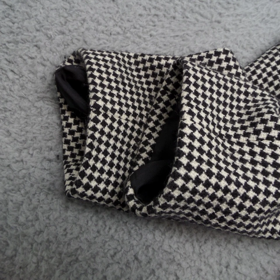 Ann Taylor Wool Blazer Womens 10 Black White Gingham Collegiate Career Office - Image 2 of 4