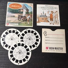 Vintage View-Master 3-Reel Set Colonial Virginia Williamsburg Complete A370