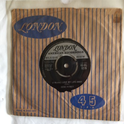 Gene Pitney -(I Wanna) Love My Life Away / I Laughed So Hard I Cried- 7'' 45rpm
