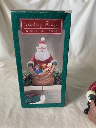 Hallmark Vintage Christmas Holiday Stocking Hanger Nostalgic Santa With Bag Toys - Picture 8 of 10