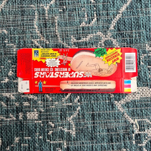 ULTIMATE WARRIOR 1990 Good Humor WWF Superstars ice cream bars folded box CARD