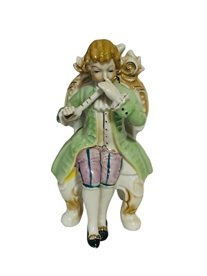 Andrea Sadek Figurine Sculpture Japan Victorian Antique vtg prince flute 075A