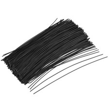Metallic Twist Ties 150mmx1mm Plastic Black Cable Cord Ties 1000pcs