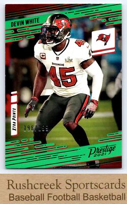 2021 Panini Prestige #187 Devin White /199 Xtra Points Green