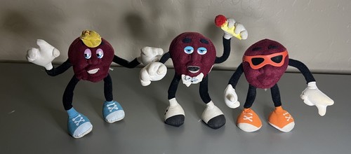 3 California Raisins Vintage 1988 Applause Bendable Plush Figures - Picture 3 of 17