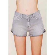 Free People Stormy Grey Distressed Cut Off Denim Shorts Size 27