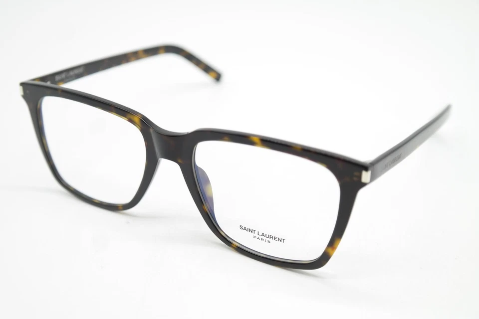 Lunettes Saint Laurent SL 717 SLIM Marron Argent Oval Cadre De Lunettes Neuf - Photo 3/4