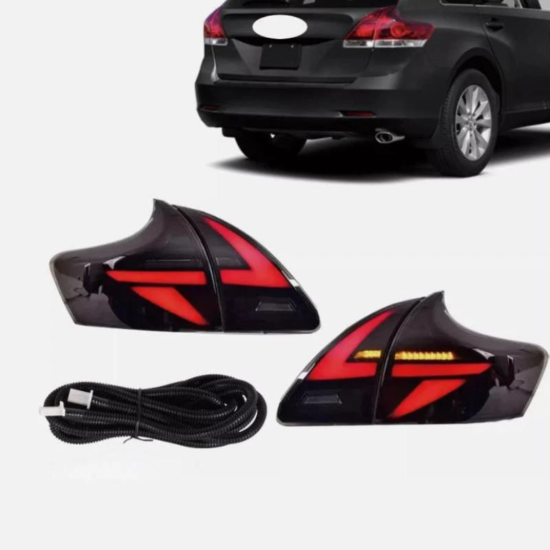 Kit de 2 piezas de luz trasera para proyector LED DRL negro Toyota Venza 2009-2016 Foto 2 de 4