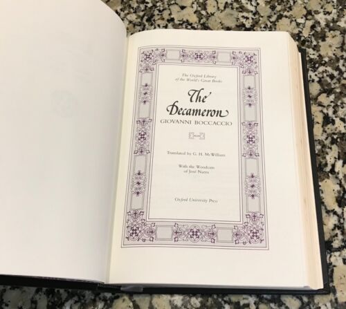 Franklin Library / Oxford University Press DECAMERON Giovanni Boccaccio mit Mängeln - Bild 2 von 6