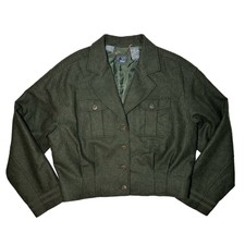 Liz Wear Woman's Green Military Jacket Size Medium