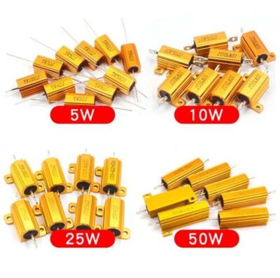 5% Golden Aluminium Load Resistor Wirewound 5W/10W/25W/50W/100W/200W/300W/500W