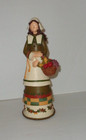 Thanksgiving Fall Pilgrims Man Woman Figurine Pumpkin Fruit Basket 11-12" — photo 4