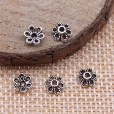 500pcs 5x5mm Alloy Charm Floral Bead Pendant for DIY Jewelry EF4308