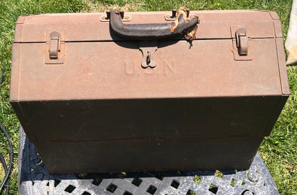 WWII USN NAVY Air Force U.S.N N.A.F 1140-1 Toolbox Kennedy vintage