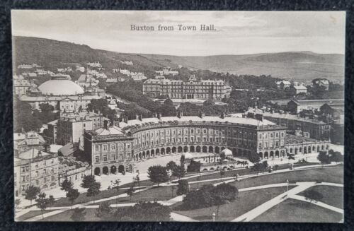 Vintage Postcard The Crescent, Buxton From Town Hall, Derbyshire
