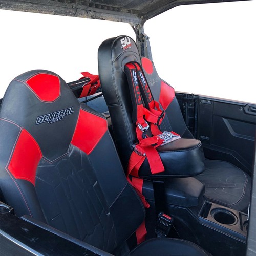 Polaris General 60lb Bump Seat with Red Harness 2 4 Seater 50 Caliber Racing USA - Picture 6 of 7