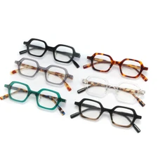 Hand Made Acetate Eyeglass frames Retro Thick Frames Fashion Women Men Glasses