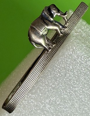 Hermès Elephant Tie Clip   Hermès Silver; French-made; GENUINE; c. 1988; Excel.!