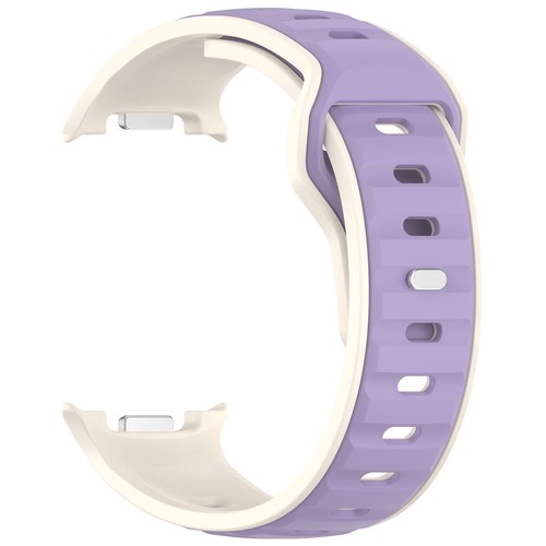 Bracelet sport en silicone bicolore pour Samsung Galaxy Watch8 Classic - Photo 62 sur 64