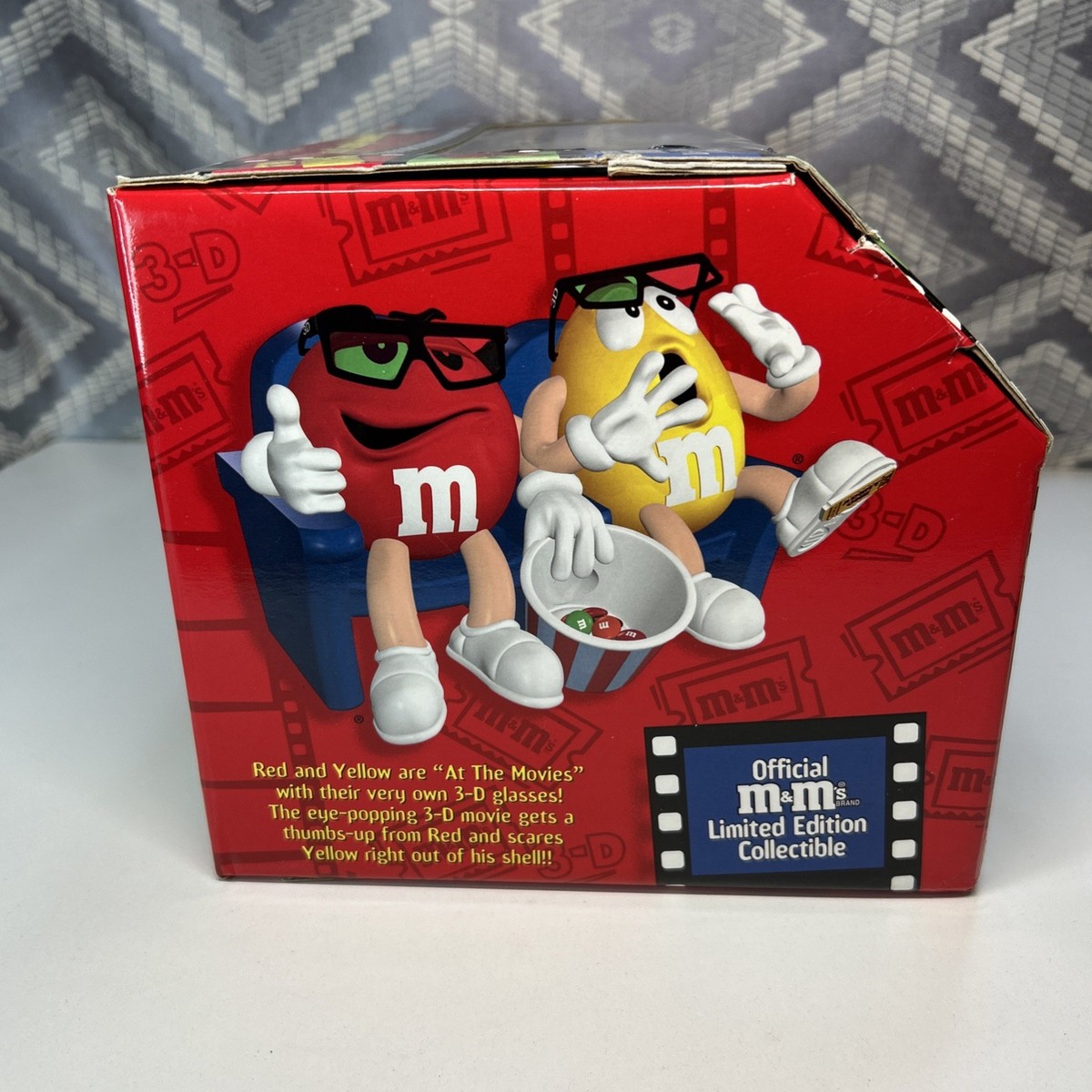 M&M's At The Movies 3D Red & Yellow Candy Dispenser Limited