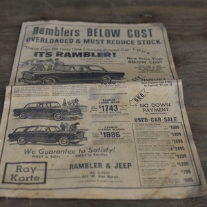 Rambler Below Cost 1950s Vintage Newspaper Ad Phoenix Arizona Car Collectible